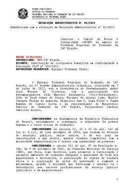 Resolução Administrativa n. 90/2022
