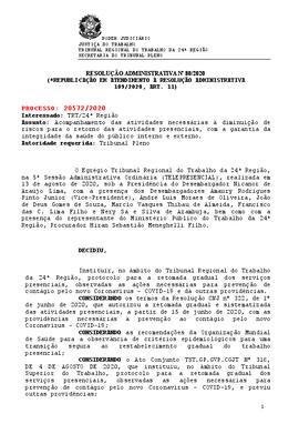 Resolução Administrativa n. 80/2020