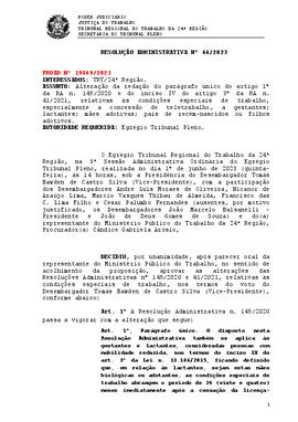 Resolução Administrativa n. 66/2023
