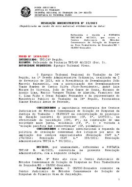 Resolução Administrativa n. 22/2023