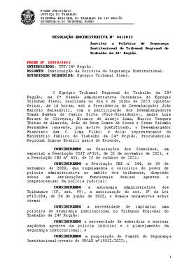 Resolução Administrativa n. 84/2023