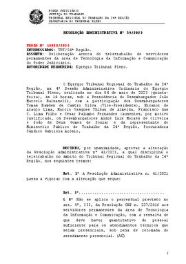 Resolução Administrativa n. 59/2023