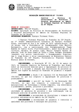 Resolução Administrativa n. 77/2023