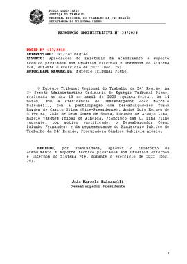 Resolução Administrativa n. 33/2023