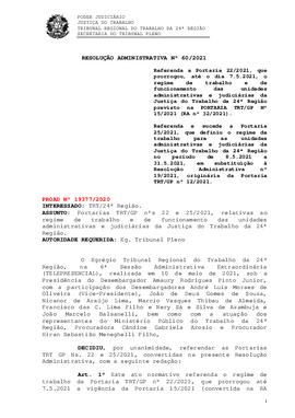 Resolução Administrativa n. 60/2021