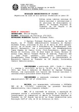Resolução Administrativa n. 39/2023