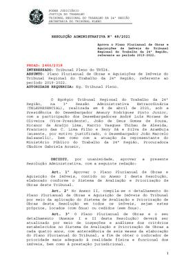 Resolução Administrativa n. 48/2021