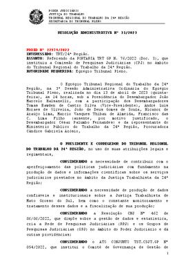 Resolução Administrativa n. 31/2023